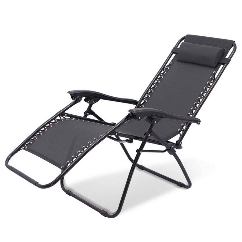 Loviver Black Tessforest Fabric Cloth Replacement for Zero Gravity Chairs Garden Patio Folding Leisure Recliners