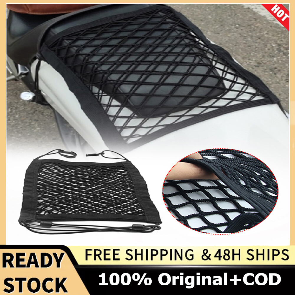 【Ready Stock+Hot Sale】Motorcycle Luggage Net Hook Hold Bag Cargo Bike Scooter Mesh Fuel Tank Luggage Storage Motorcycle Helmet Storage Trunk Bag