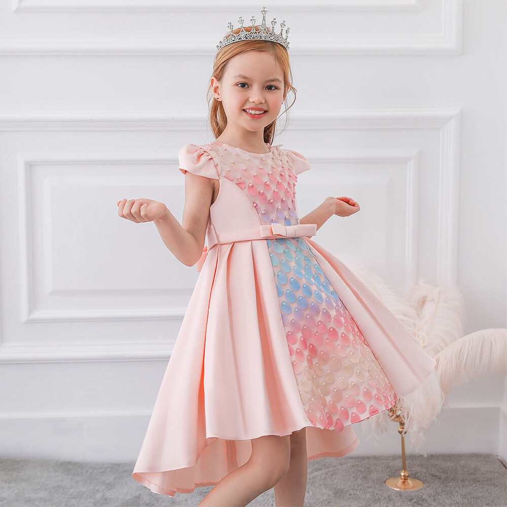 MQATZ Mermaid Dress Girl Kids Dresses For Girls Children Clothing Colorful Birthday Party Wedding Princess Dress 3-10 Years T5186