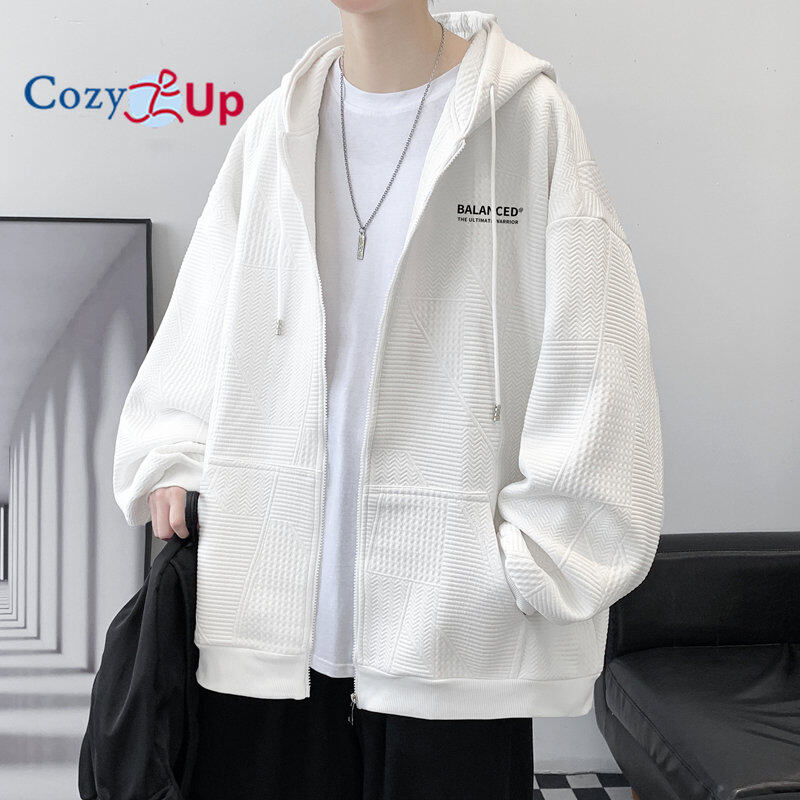 Cozy Up Men's Long Sleeve Jacket Casual Solid Color Lapel Zip Access Cardigan