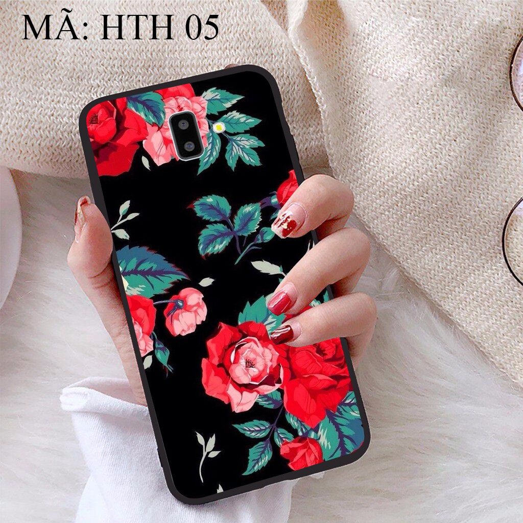 Ốp lưng samsung j6 plus viền dẻo tpu bst hoạ tiết hoa