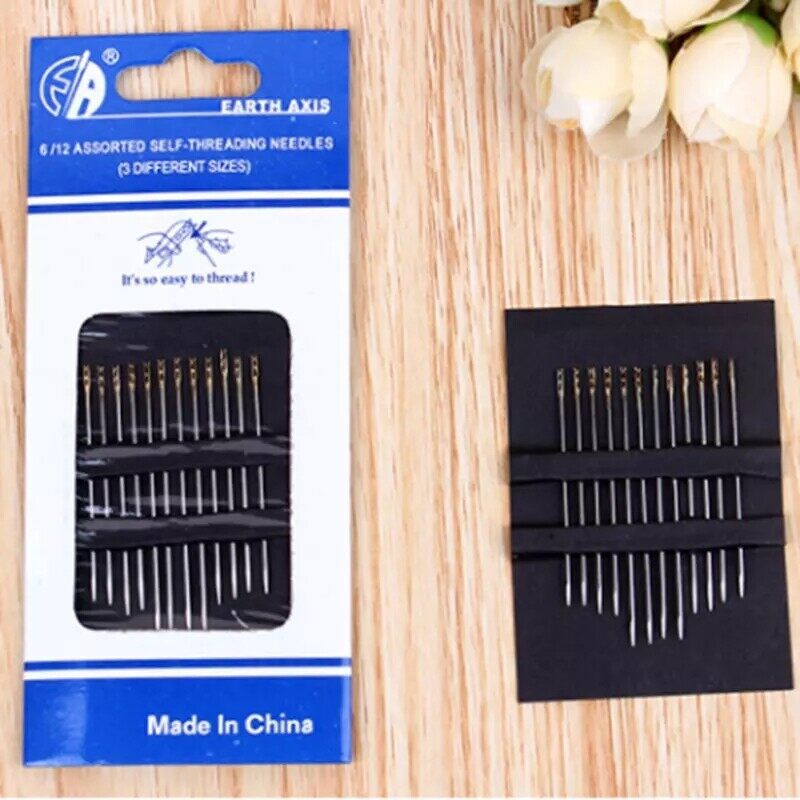 Kim khâu đuôi vàng nhiều kích cỡ 12 cái kim khâu tay dễ dàng vượt qua kim khâu tự làm- INTL
