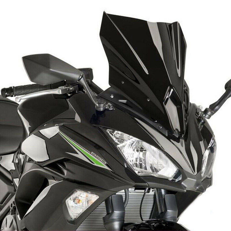 Motorcycle Parts Double Bubble Front Windscreen Windshield Visor Screen Fly Shield Wind Deflector Cover ABS Plastic For KAWASAKI Ninja 650 650R EX 650 F EX650 ER6F ER-6F 2017 2018 2019 P/N 39154-0352