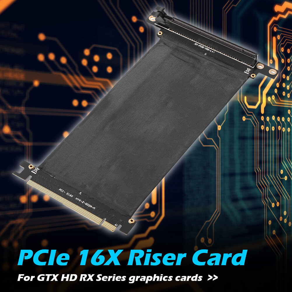 PCIe 3.0 16X สายพ่วง90องศา PCI-E 16X To 16X ยืดหยุ่น Riser Card - MixASale