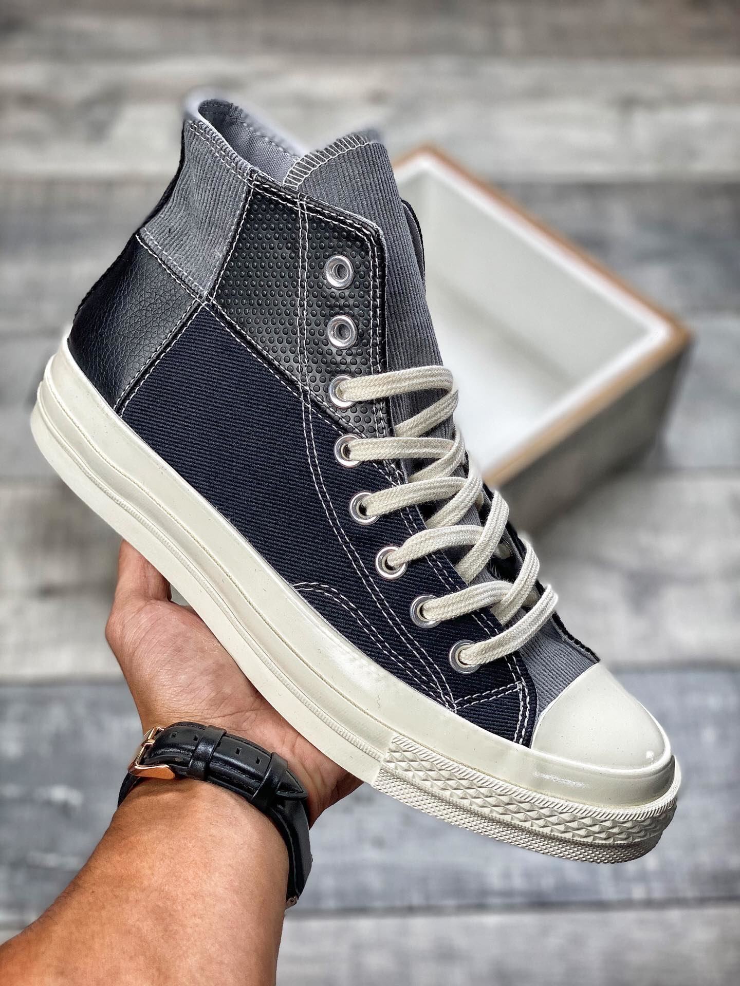 chuck 70 mixed material high top