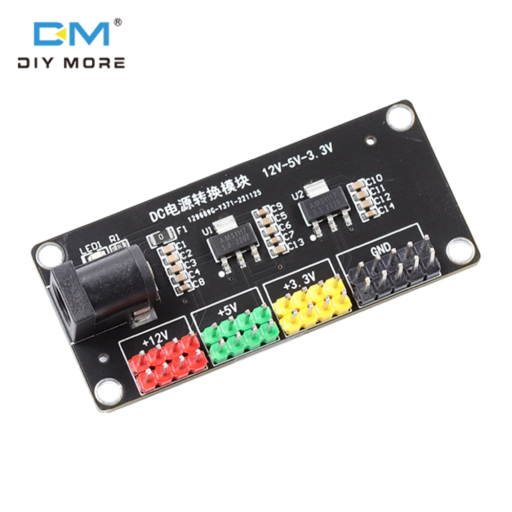diymore DC-DC 12 V Đến 3.3 V / 5 V / 12 V Máy Chuyển Đổi Điện Áp Đa Đầu Ra Bước Xuống Mô-đun Nguồn Với Bộ Chuyển Đổi Điện