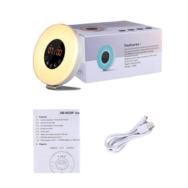 Doanh Số Bán Chạy nhất Sunrise Đồng Hồ Báo Thức Kỹ Thuật Số ĐÈN LED Hiển Thị Thời Gian Buổi Sáng Thức Dậy Đồng Hồ Báo Thức bán chạy