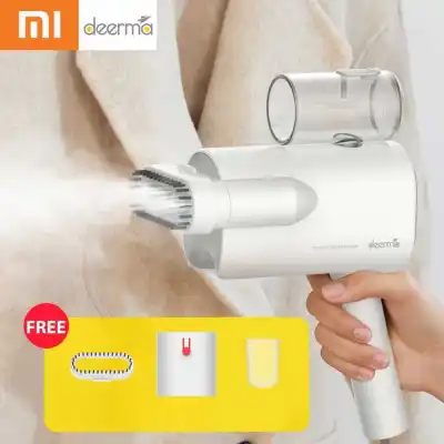 Xiaomi Mijia Deerma Foldable Handheld Garment Steamer DEM-HS006 Handheld Steam Iron Fast Heating Mini Travel Portable Clothes Wrinkle Remover 800W 220V (White)