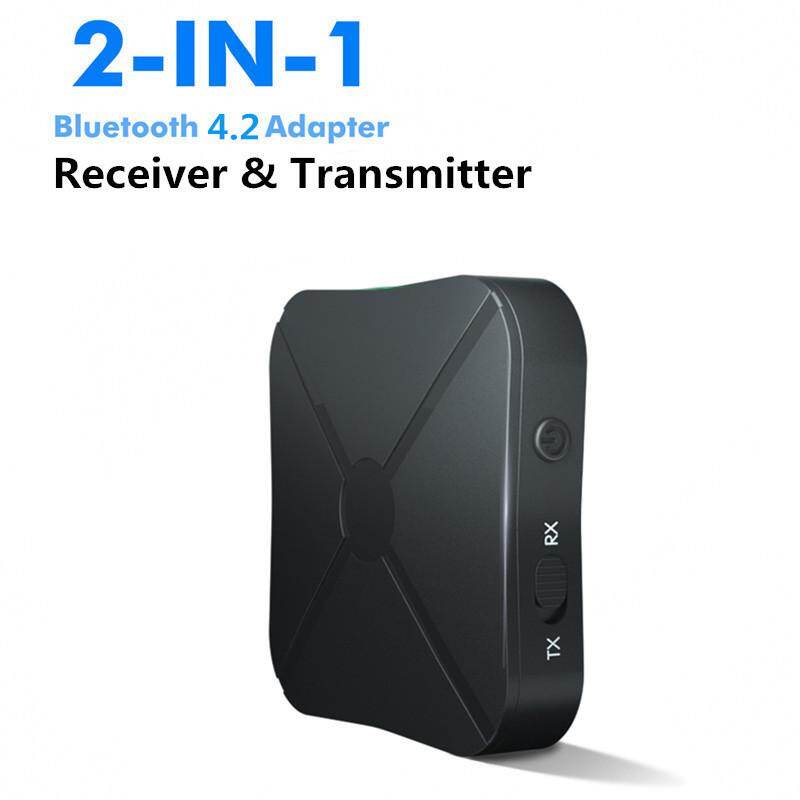 2 in 1 wireless bluetooth 4.2 receiver transmitter adapter kn319 bluetooth audio adaptor 3.5mm aux jack for car home t v mp3 pc speaker