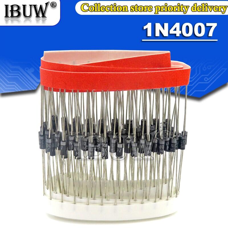 100pcs 1n4007 4007 1a 1000v do-41 high quality rectifier diode in4007 1n4007