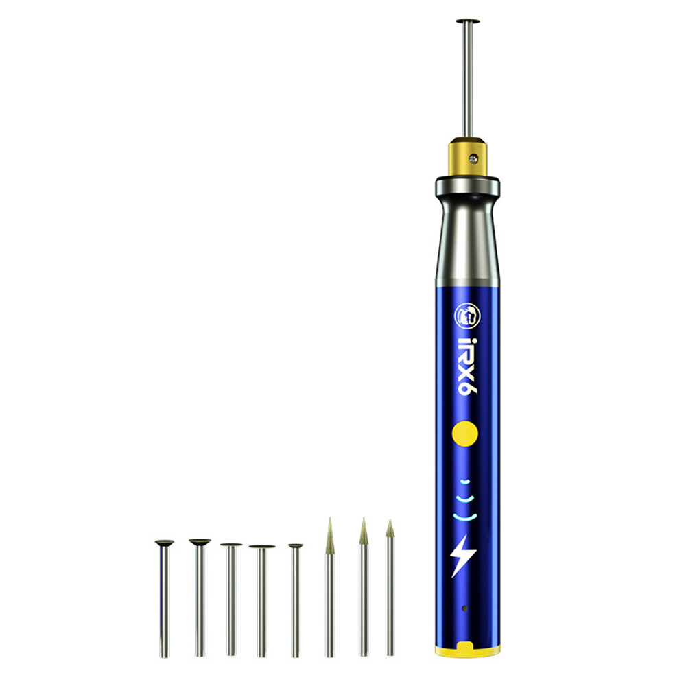 KKmoon IRX6 Portable Speed Adjustable Electric Grinding Engraving Pen Mini Grinding Pen Handheld Rechargeable Grinding Pen Smartphone Chip Polishing Machine