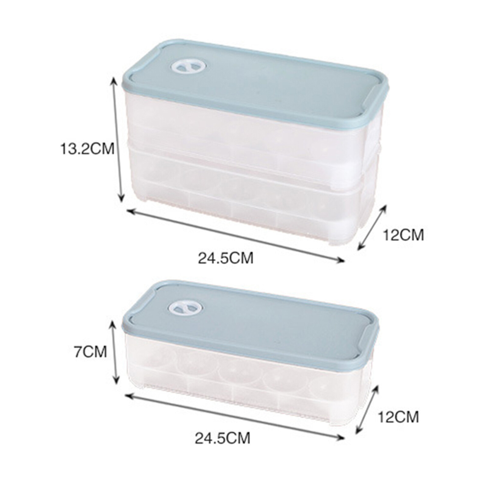 Terylin Transparent Egg Holder Stackable PP 10/20 Grids Non-slip Egg Storage Trays Kitchen Supplies