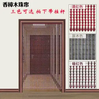 Authentic Cinnamomum Camphora Wooden Bead Curtain Feng Shui Door
