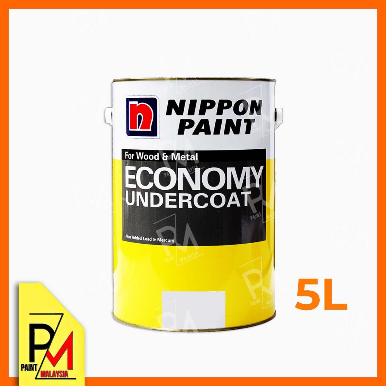 NIPPON Economy Undercoat 5L White Wood Metal Paint Wood Undercoat Cat