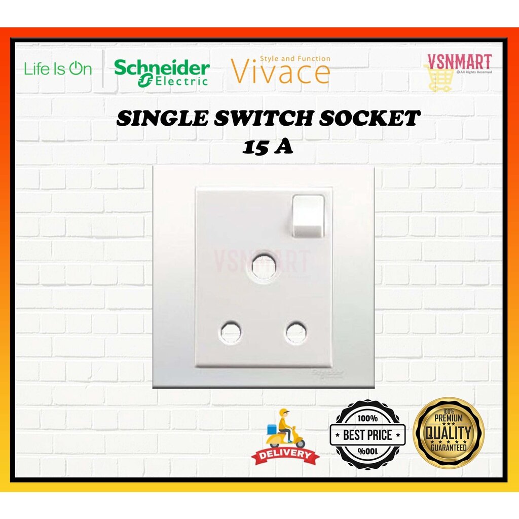 SCHNEIDER VIVACE SERIES WHITE SWITCHES & SOCKETS SIRIM APPROVED | Lazada