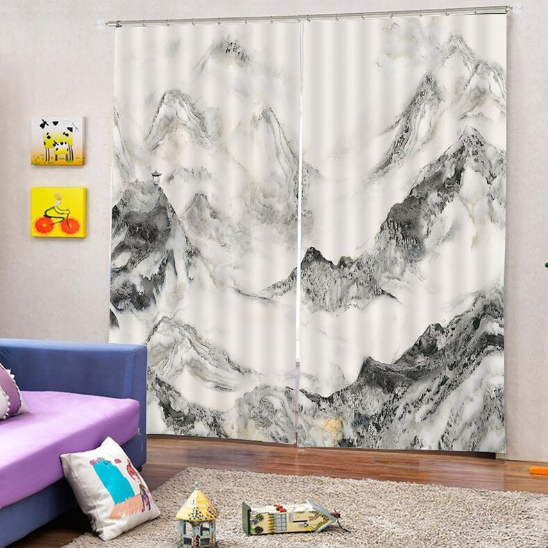 Hot New Spd Hand Painted Curtains On The River For Home Tulle