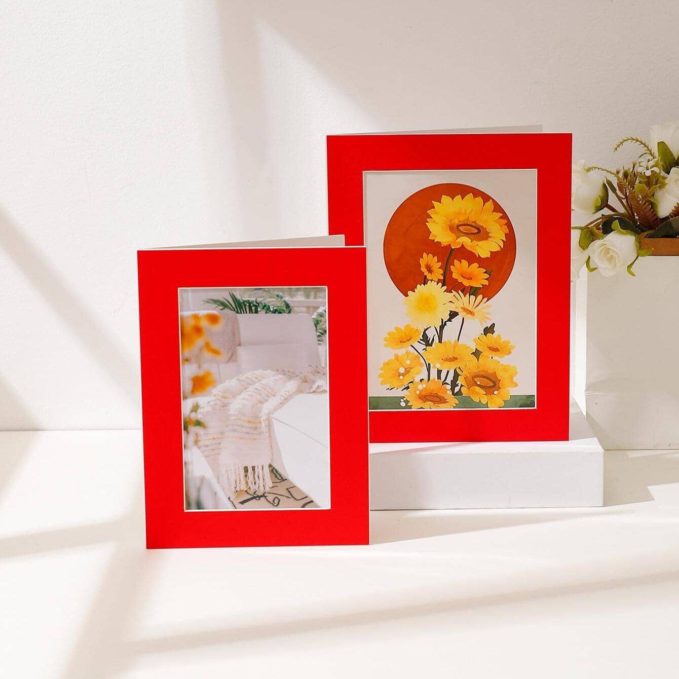 Khung ảnh bằng giấy đơn giản màu trơn cardstock khung ảnh 4R/5R