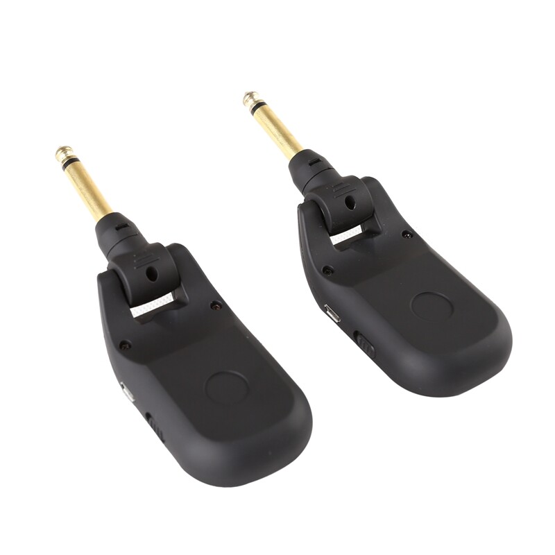 Wireless Guitar System Built-in Rechargeable 4 Channels Wireless Guitar Transmitter Receiver for Electric Guitar Bass