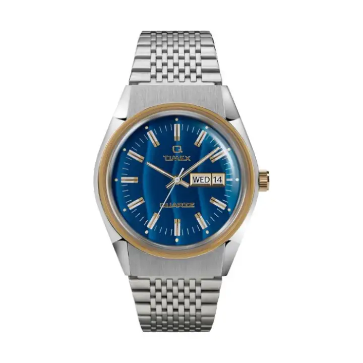 q timex reissue 38mm stainless steel bracelet watch