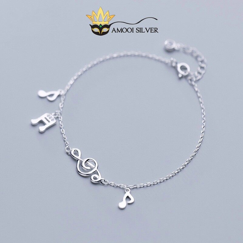 Lắc tay bạc s925 nốt nhạc - amooi silver at90