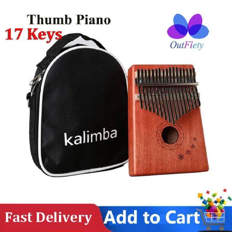 OutFlety 17 Keys Wooden Kalimba African Mahogany Thumb Piano Finger Percussion Music Tune Hammer Marímbula Mbira Malaysia