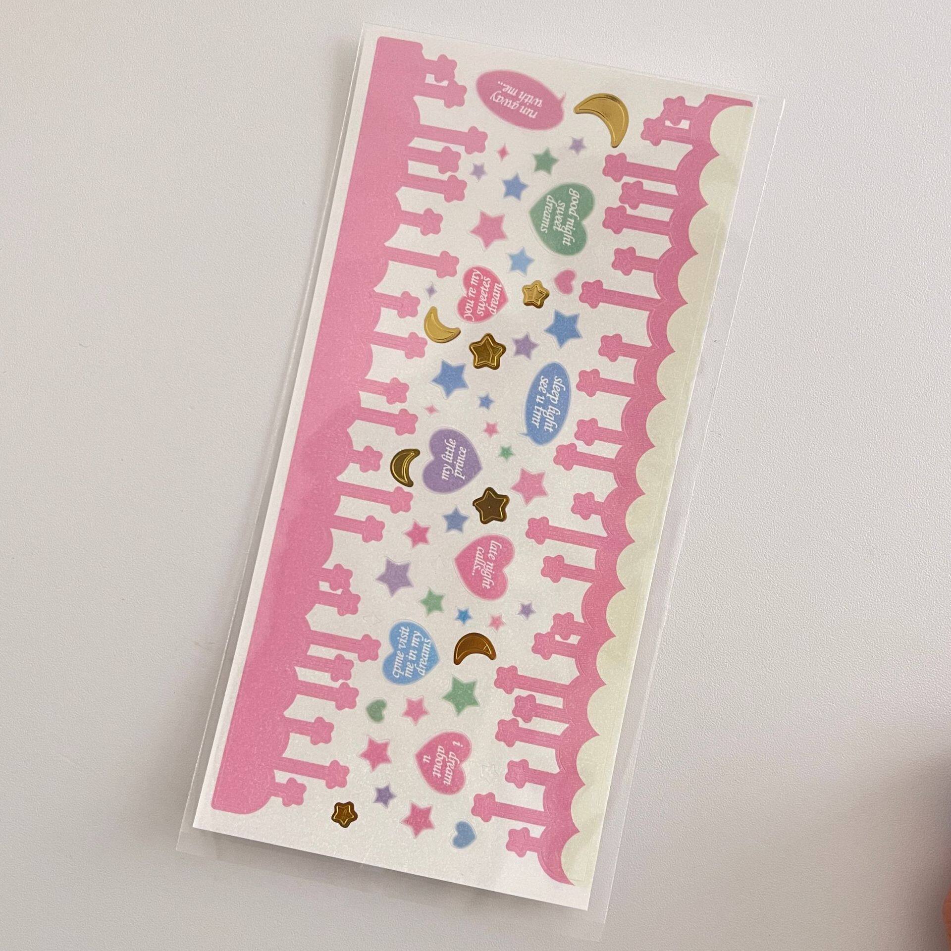 GaLiCiCi Stickers เกาหลีใต้ในสติกเกอร์ริบบิ้นโฮโลแกรมเดียวกัน/สติกเกอร์วัสดุรัก//วัสดุตกแต่งdiy