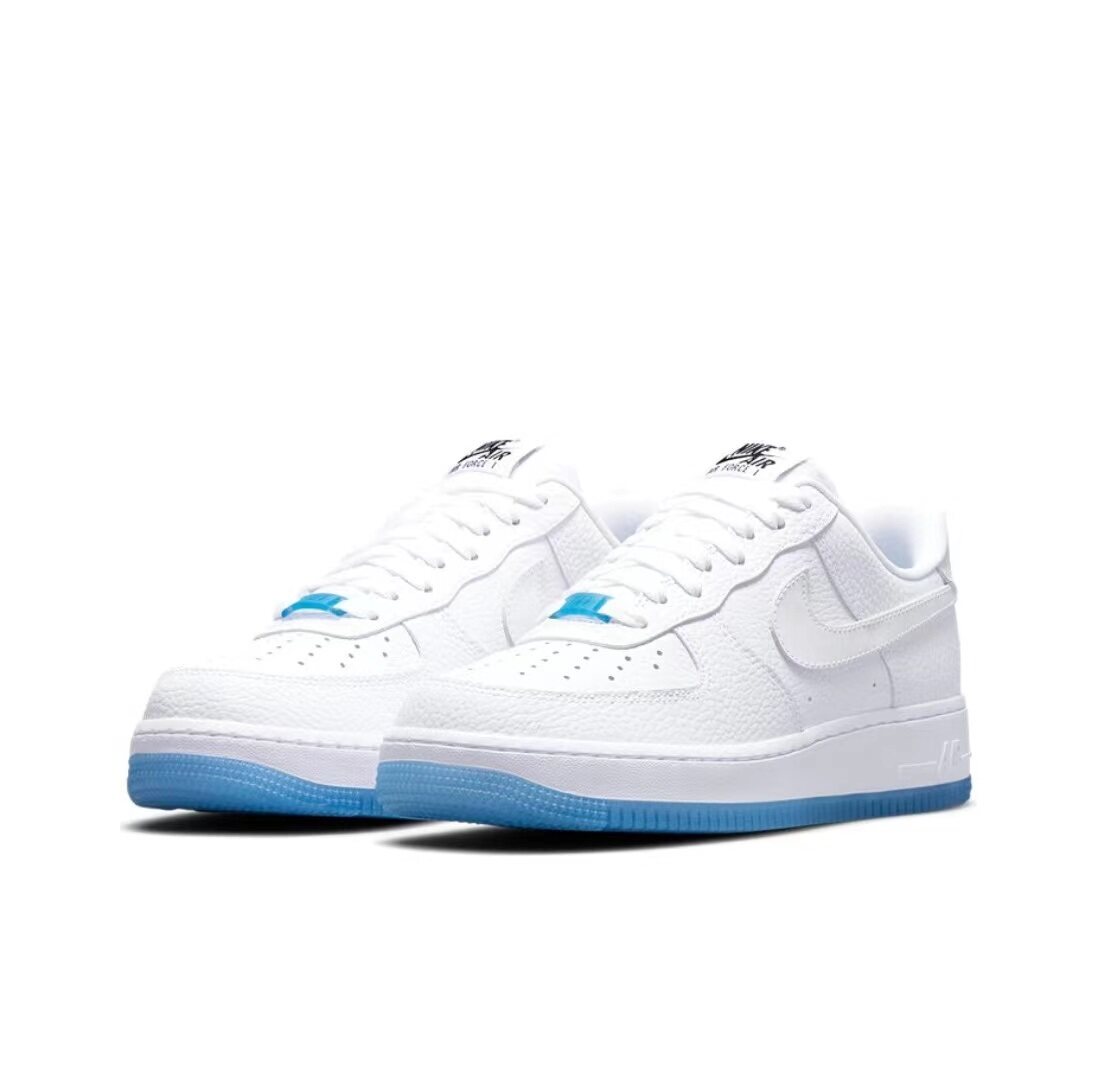 Giày thể thao nam Giày thể thao Air Force 1 Low 07 LX UV Thermal Heel Low Top cho nữ Màu xanh trắng giày thể thao