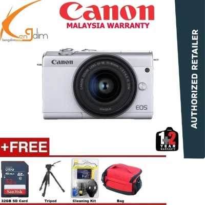 Canon EOS M200 Mirrorless Digital Camera with 15-45mm Lens (Canon Malaysia 3 Years Warranty)