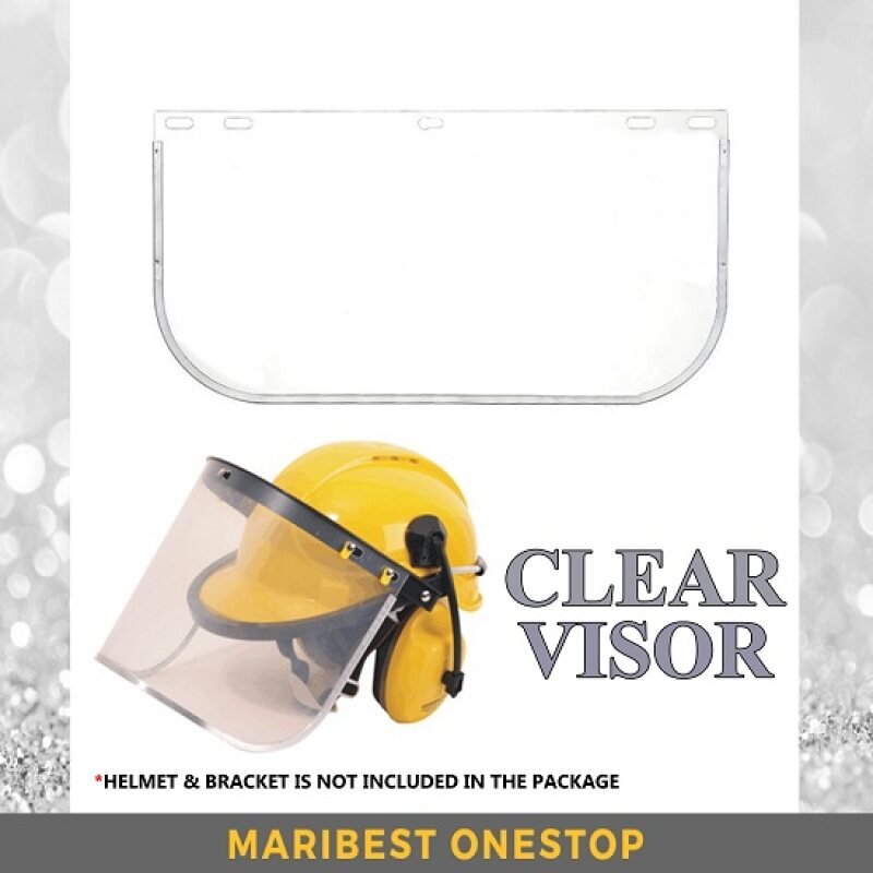 Head Flat Clear Visor Face Shield for Safety Helmet Frame Face Protection