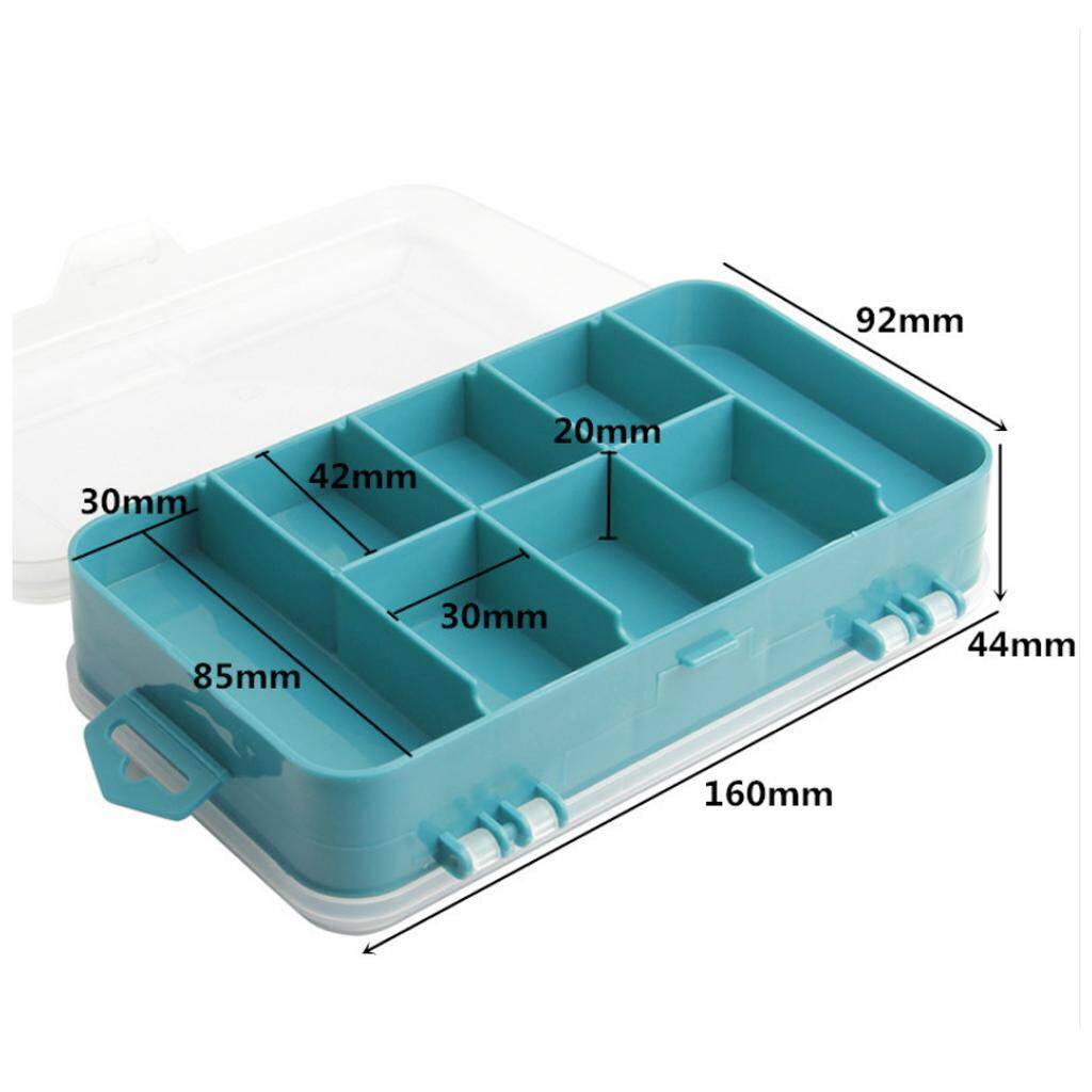 Gazechimp Empty 8 Slots Tools Storage Box Case Screws Nails Nuts Organiser Container for Tool Hardware Thread Fitting Sewing Material