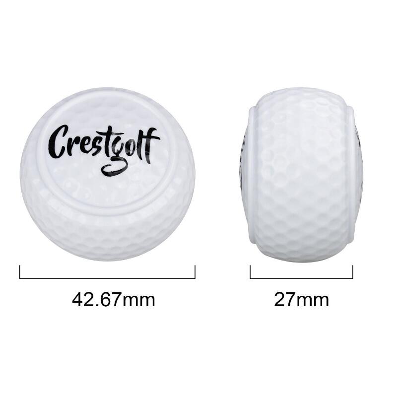 1pc/2pcs Hard Flat Putting Practice Golf Balls Golf for Beginners Two Layer Ball Driving Range Ball Training Aids