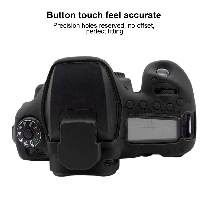 PULUZ Ốp Bảo Vệ Silicon Mềm Cho Canon EOS 90D (Đen)