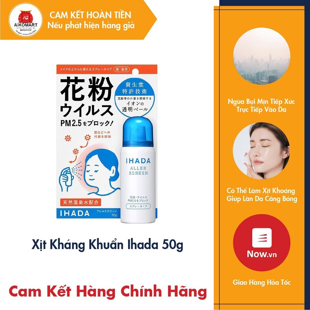 Xịt Kháng Khuẩn Ihada Nhật Bản 50G