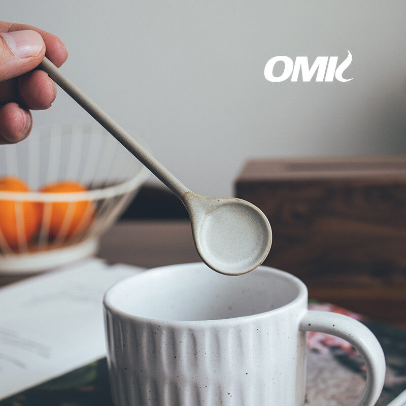 OMK Japanese Style Handmade Ceramic coffee spoon