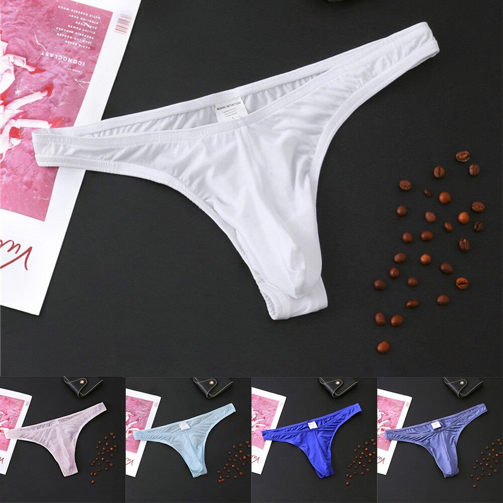 Translucent Men Briefs Breathable Underpants Bulge Pouch Underwear Convex
