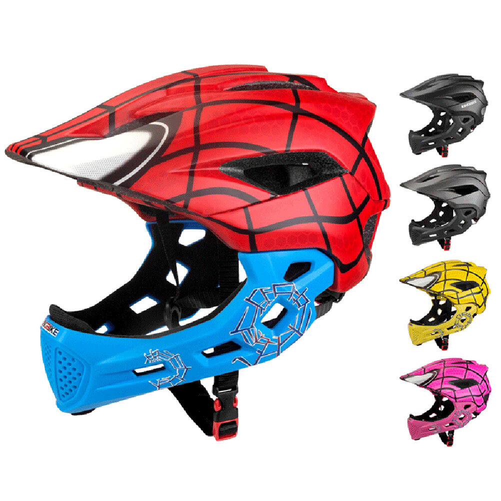 mountain bike helmet with detachable chin guard