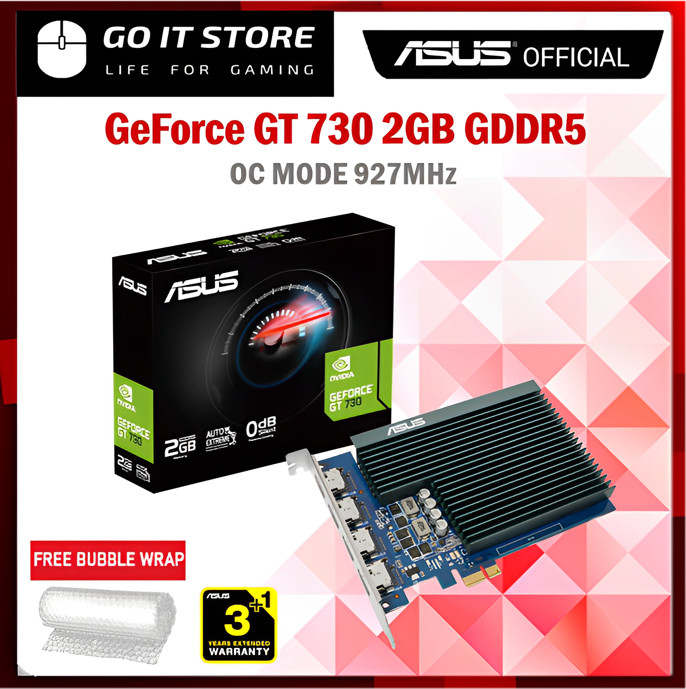 ASUS GeForce GT 730 2GB GDDR5 with 4 HDMI Ports and Passive Cooling ...