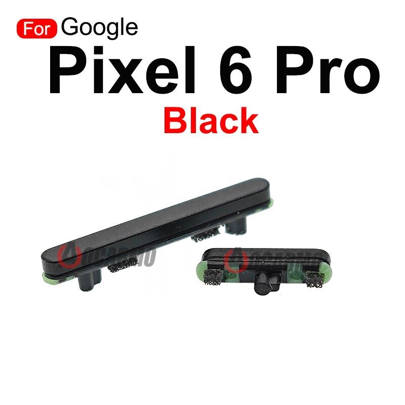 1Set Black For Google Pixel 6 Pro 6Pro Volume Up Down Power On Off Side Key Button Replacement Parts