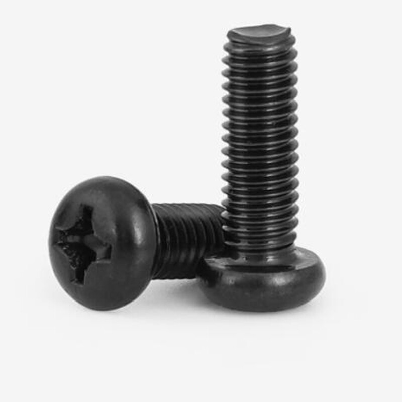 M2 M2.5 M3 PM Black Pan Head Cross Screw Round Head Machine Screw