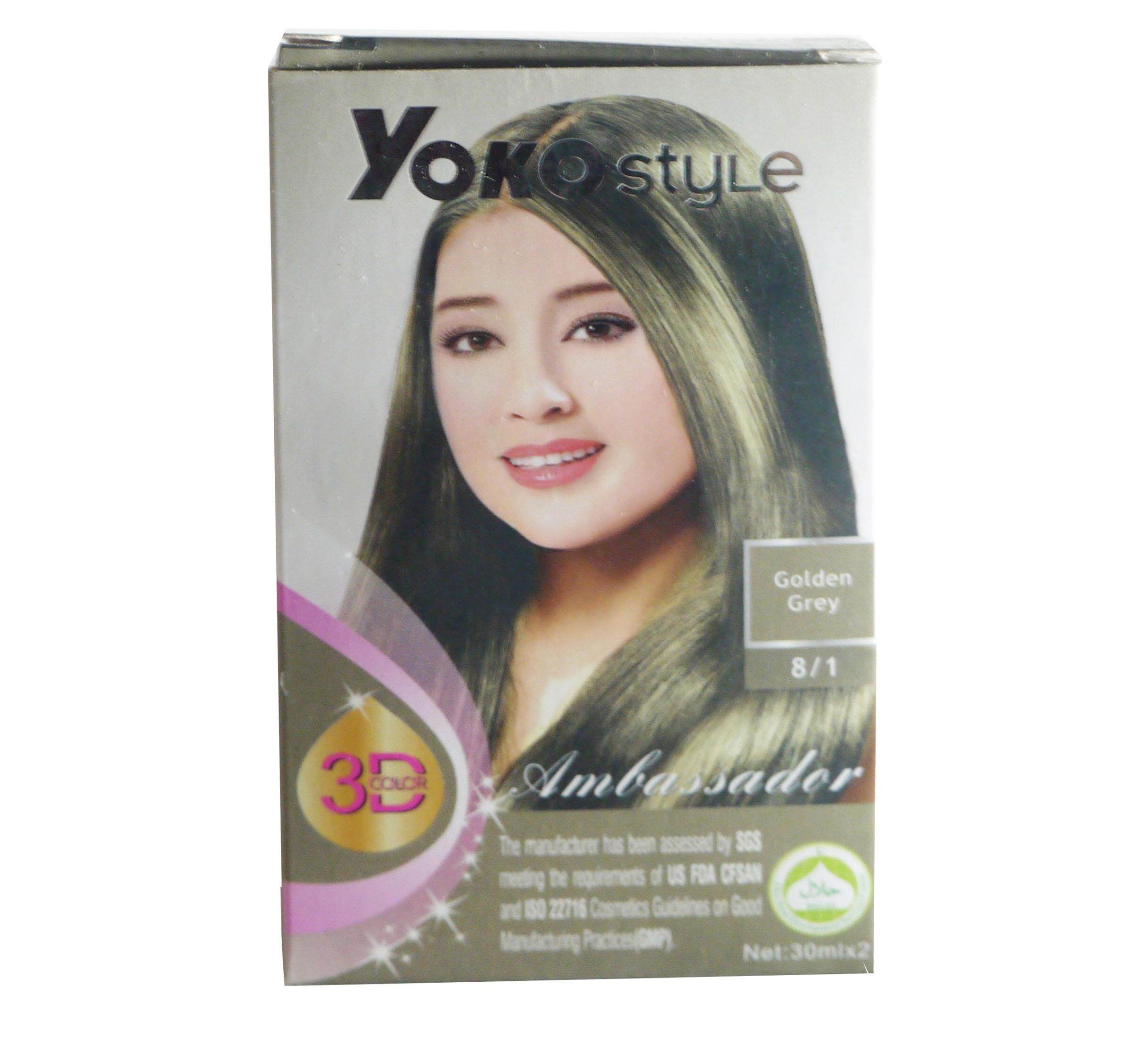 Yoko style Hair Color Cream (Golden Grey) 25ml x 2 | Lazada