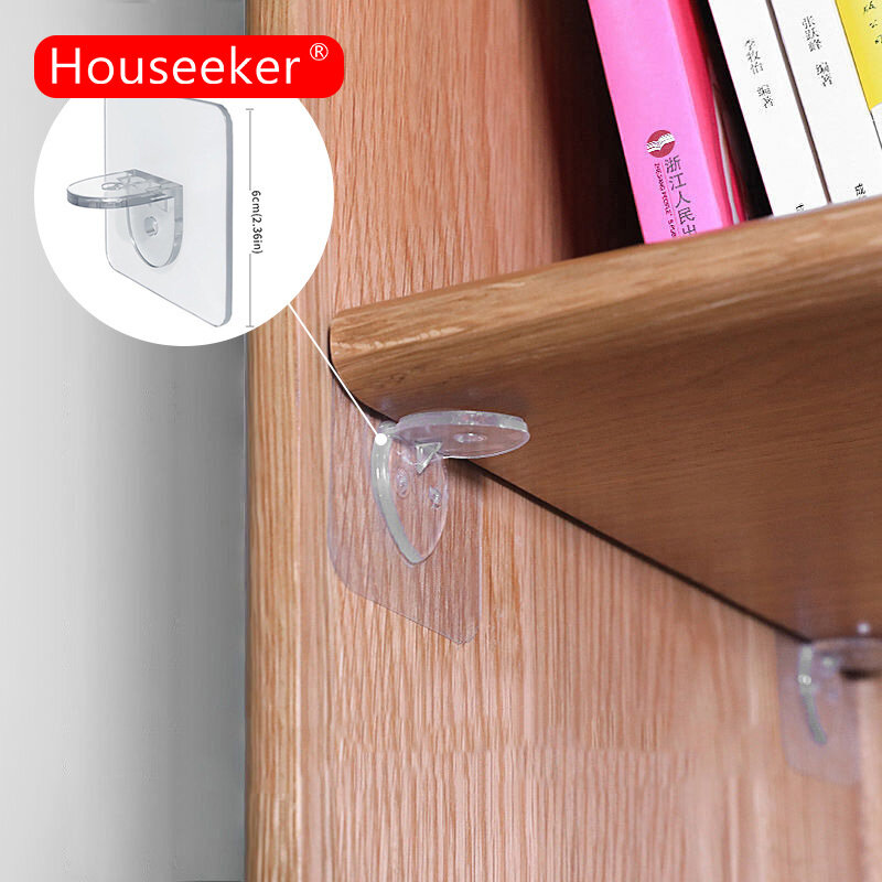 Houseeker Giá đỡ dán tủ kệ thích hợp cho chất liệu gỗ, tường chất lượng cao - INTL