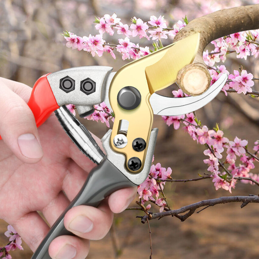 New Pruning Shears Gardening Pruning Fruit Tree Pruning Shears Stainless Steel Pruning Scissors Cut 25mm Thick Branches