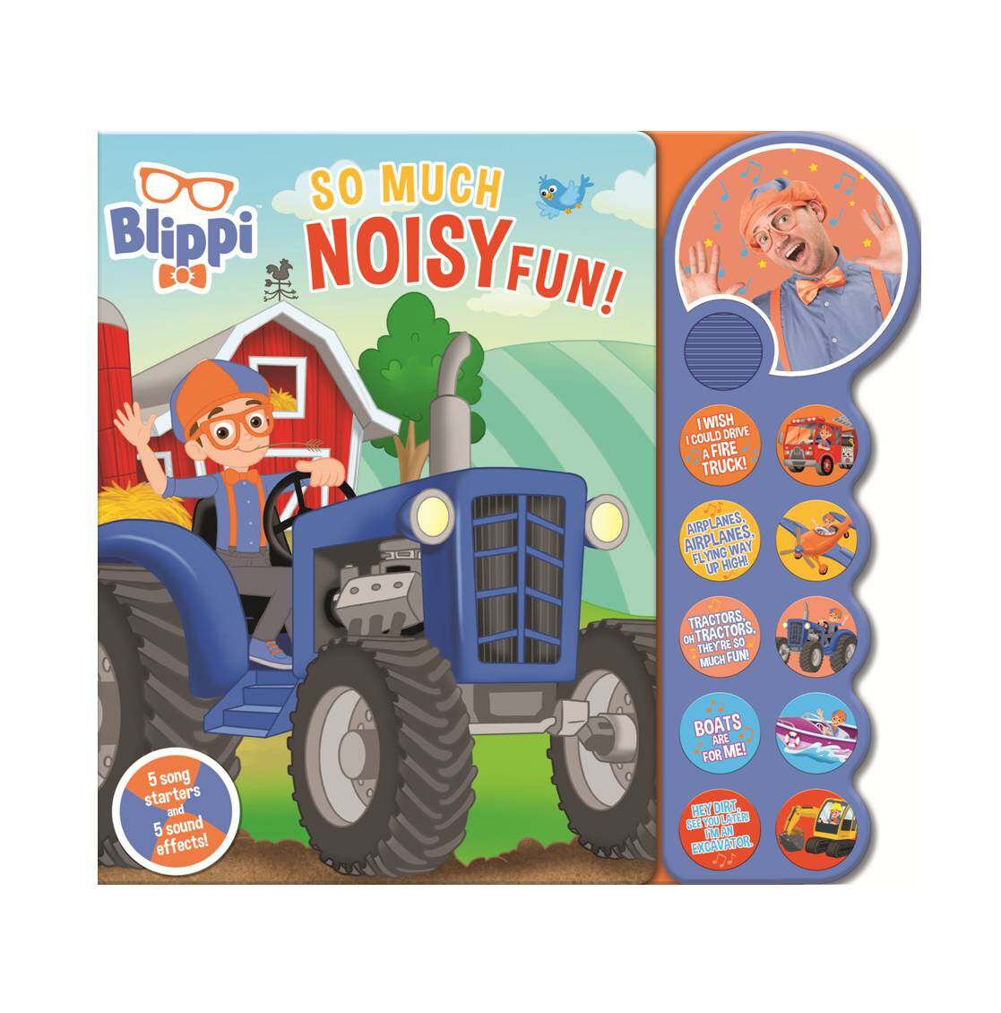 Blippi Sound Book For Kids 10 Button Fun With Songs & Sound Effects