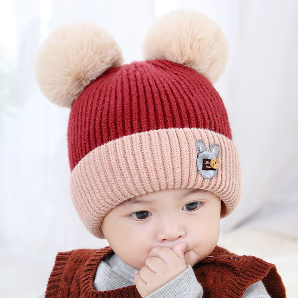 Mom Toddler Kid Girl/&Boy Baby Infant Winter Warm Crochet Knit Hat Beanie Cap Pom