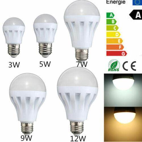3W 5W 7W 9W 12W E27 Warm Cool White LED Light Lamp Bulb Energy Saving 220V