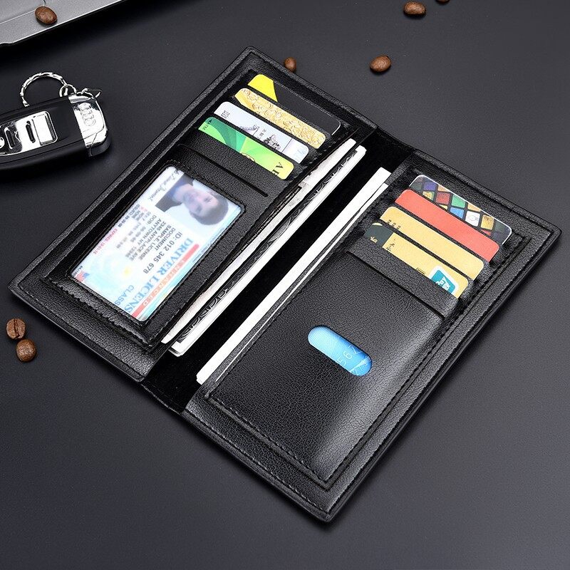 Men's wallet long ultra-thin wallet card holder