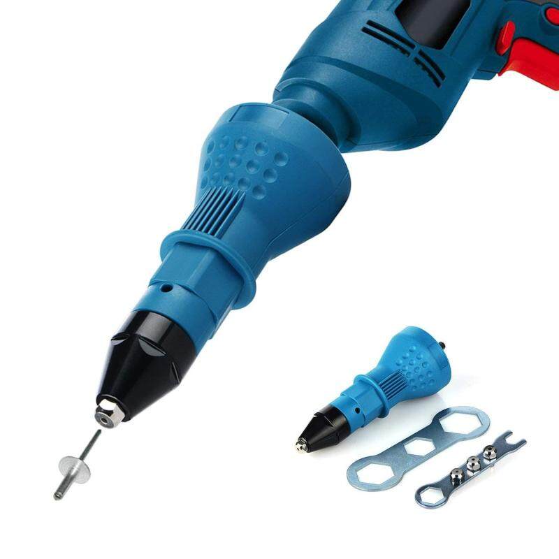 L-Sweet Electric Rivet Nut Adapter Cordless Riveting Insert Drill Tool Pull Adapter Set