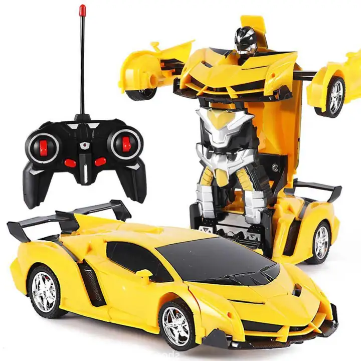 remote control transformer toy car with lights