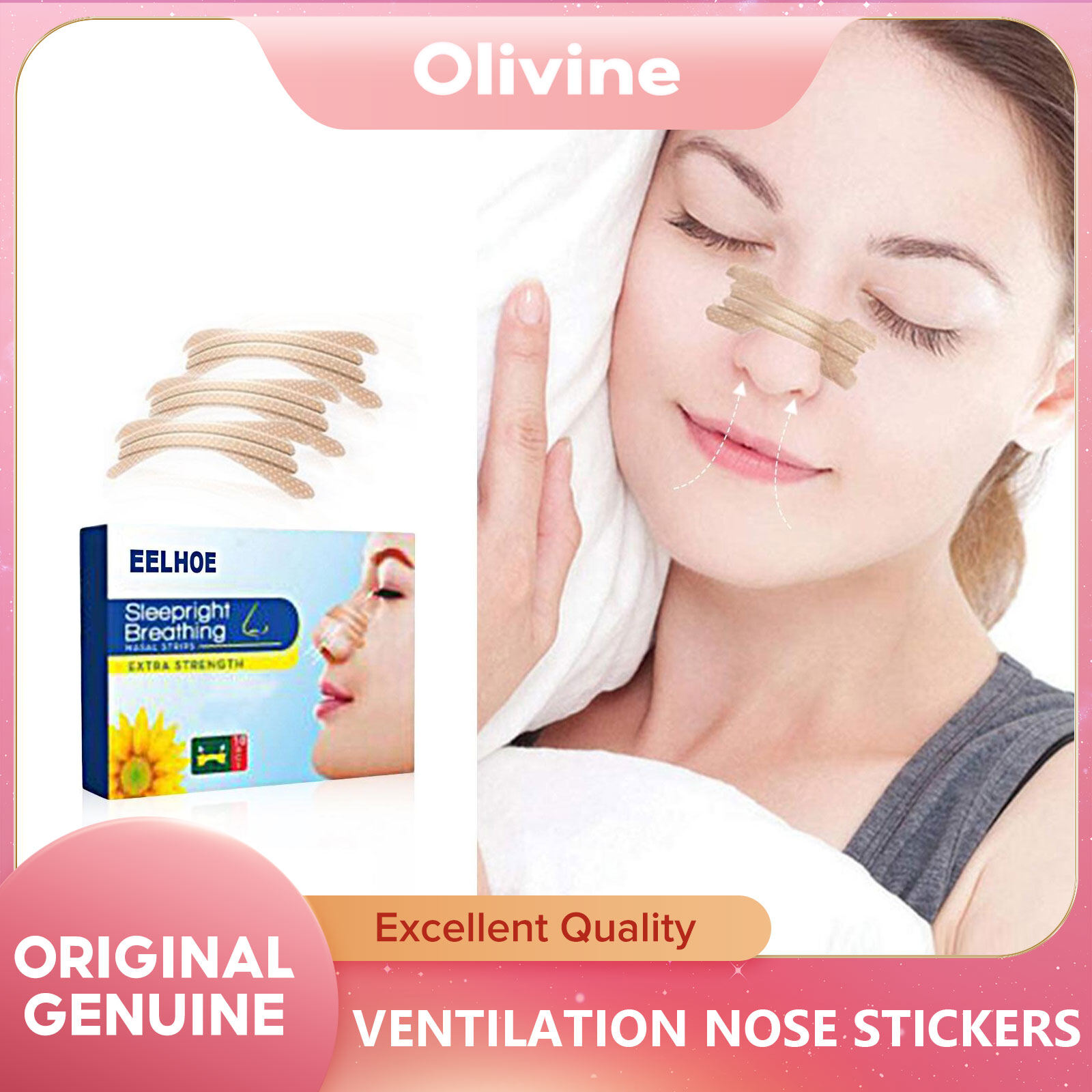 Eelghome ventilation nose stickers PVC ventilation nose stickers Health Care Anti-fog nasal knot anti-snore device anti-snore relax snore Snoring anti snore sticker