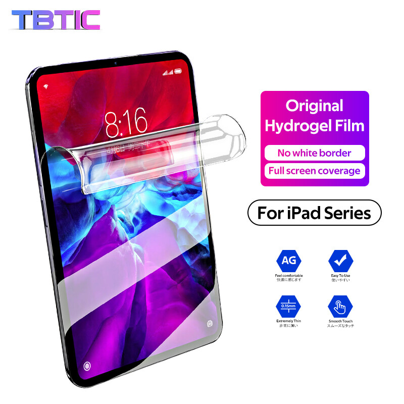 TBTIC Hydrogel film For iPad 9.7 Air 4 3 2 1 2017 2018 Screen Protector For ipad 7 10.2 mini 4 5 pro 11 2020 10.5 Soft Protective Film
